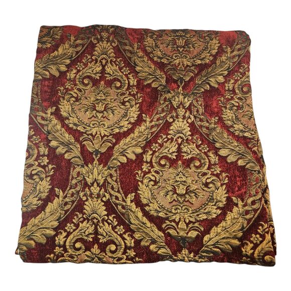 CROSCILL Imperial Empress CURTAIN Panels Red Gold Tapestry Drapery Set Of 2 - Picture 1 of 5